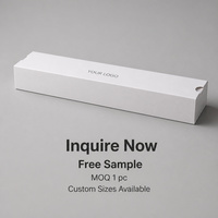 Boîte cadeau longue en carton blanc avec impression personnalisée pour pâtisseries, chocolats et macarons – Vente en gros, directement de l'usine