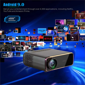 โปรเจคเตอร์วิดีโอขนาดเล็ก Full HD สำหรับใช้ในบ้าน ระบบ Android 9 เชื่อมต่อไร้สายกับโทรศัพท์ โปรเจคเตอร์พกพา 4K สำหรับสำนักงานและกลางแจ้ง โปรเจคเตอร์ LCD รุ่น Q5 ความละเอียด 4k - Product Image 4