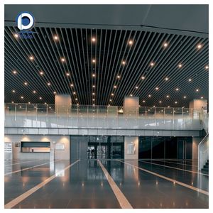 Precio de Fábrica, Revestimiento de Techo de Aluminio Metálico Decorativo en Forma de U con Acabado de Madera para Oficinas Comerciales y Aeropuertos - Product Image 2