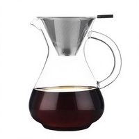 Offre Spéciale – Cafetière à piston française artisanale en verre borosilicate soufflé à la bouche, 600 ml, écologique, portable, design original et vintage