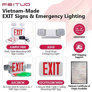 Le panneau de signalisation d'urgence LED FEITUO JLEC2RWRC, fabriqué au Vietnam, est un produit OEM/ODM certifié UL et ETL, adapté aux normes françaises. - Product Image 4
