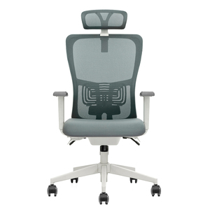 स्विवेल उपयोग के लिए एडजस्टेबल हेडरेस्ट आधुनिक मेश फैब्रिक डिजाइन के साथ हाई-एंड एर्गोनोमिक ऑफिस चेयर सुपरवाइजर कंप्यूटर चेयर - Product Image 4