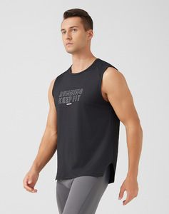 Camiseta sin mangas transpirable para hombre, verano 2026, con logo personalizado, ajuste relajado, chaleco que absorbe la humedad para maratón y entrenamiento físico - Product Image 1
