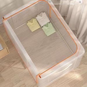 Kotak penyimpanan kain lipat, tempat penyimpanan baju perjalanan kain dapat ditumpuk lucu ruang untuk pakaian - Product Image 3