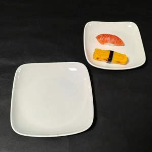 Weiße Melamin-Servierplatten in verschiedenen Größen für Restaurant-Snacks - Product Image 1