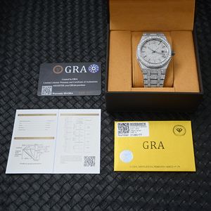 Designer-Luxus-Saphir-Automatikwerk-Uhren, Iced Out VVS Moissanite-Uhren für Herren – Großhandel - Product Image 3