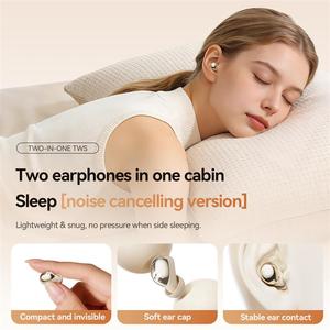 Nouveaux écouteurs doubles 2-en-1 M165 pour couples, avec clip de sommeil, étanches IPX5, miroir, moule privé, matériau PCABS - Product Image 4