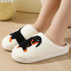 Ciabatte invernali Halloween Halloween Devil da donna in morbida morbida e leggera da casa pantofole da interni e da esterno - Product Image 4