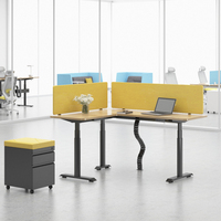 Bureau d'angle moderne OMNI, bureau debout anti-basculement avec contrôleur de mémoire, hauteur réglable