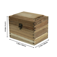 Boîte à cartes de recettes en bois vintage FSC&BSCI avec cartes vierges 4x6, porte-cartes de recettes personnalisé