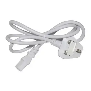 Heavy Duty Uk BS 1363 to IEC C13 socket AC TV AC Cord 220/240v Electric Extension Power Cords