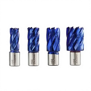 ดอกสว่านเจาะรูแบบวงแหวน Zorro/Sellena ขนาด 12-60 มม. สีน้ำเงินนาโน HSS พร้อมก้านเชื่อมต่อแบบ Weldon และหัวจับแบบเปลี่ยนเร็ว สำหรับสว่านแม่เหล็ก เจาะโลหะ - Product Image 1
