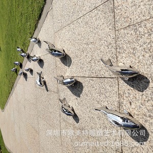 Stainless Steel Fish Sculpture Modern Mirror Decor For Garden Pond Water Feature Outdoor Landscape Art Decoration - Product Image 3