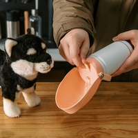 Bouteille d'eau portable pour chien pour la marche, distributeur d'eau pliable pour chien avec fond amovible tasse à boire en feuille de silicone pour chien de compagnie