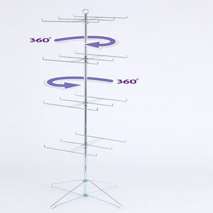 Rotierender Metall chrom draht 4 Ebenen Boden Display Spinner <span class=keywords><strong>Rack</strong></span> für Boutique - Product Image 2