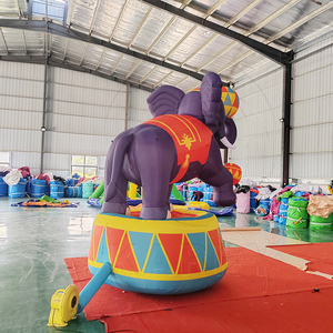 Ballon géant gonflable en forme d'éléphant, modèle de dessin animé attrayant pour les fêtes, utilisé dans le cirque avec souffleur pour la saison du carnaval. - Product Image 3