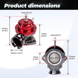 Válvula de descarga tipo RS de aleación de aluminio de 38 mm, válvula de escape turbo para modificación de automóviles, kit de actualización. - Product Image 2