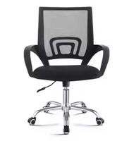 Chaises de bureau ergonomiques de haute qualité chaise pivotante en maille avec dossier moyen noir personnalisé