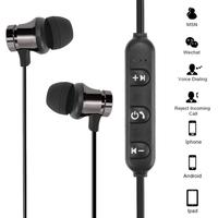 Earphone Nirkabel Magnetik XT11 Headset Musik Neckband Olahraga Earbuds dengan Mic untuk iPhone untuk Samsung
