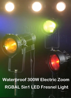 Wasserdichte 300W Elektrische Zoom RGBAL 5-in-1 LED Fresnel Bühnenscheinwerfer für Hochzeiten, Hotels und Theater im Freien