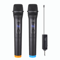 Microphone dynamique sans fil V-102 à réduction de bruit avec construction en métal et plastique pour les conférences et l'église