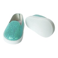 Poupée 18 pouces paillettes vertes chaussures de mode nouveaux types