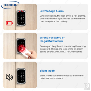 Tediton gym Tuya Combination Electric Rfid Smart Cabinet <strong>Lock</strong> <strong>Keypad</strong> one Time Password Locker <strong>Lock</strong> Smart Drawer <strong>Lock</strong> With Card - Product Image 2
