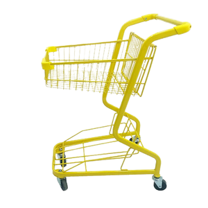 सुविधाजनक घरेलू किराने की खरीदारी कार्ट जस्ता मेश संरचना 3 "pu पहियों सुपरमार्केट गोदाम ट्रॉली - Product Image 6