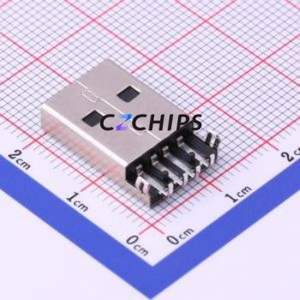 U-G-O4DD-W-1 USB Connector Through hole Component (THT) Connector Type-A USB 2.0 Male 4P - Product Image 2