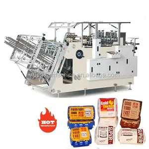 High Speed Automatic Paper Lunch Box Making Machine Disposable Food Container Pizza Hamburger Box Machine