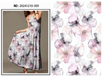Vente en gros directe usine : Tissu voile en rayonne imprimé numérique à motifs floraux, collection 2026, pour robes de fille