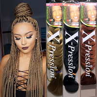 Offre Spéciale – Extension de Cheveux Synthétiques Tressés Jumbo de 82 Pouces, 165g, Double Trame, Ignifuges, Teints, pour Tresses Hautes