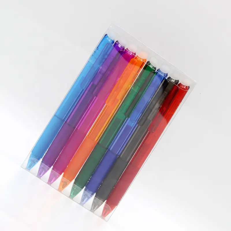 Set di penne gel cancellabili con torsione a temperatura calda di cancelleria promozionale personalizzata con logo