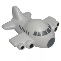 Balle anti-stress en forme d'avion en mousse de PU écologique avec logo personnalisé Jouet anti-stress pour cadeaux promotionnels