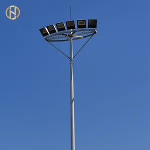 20M 30M Steel Tubular Pole For High Mast Lighting Pole