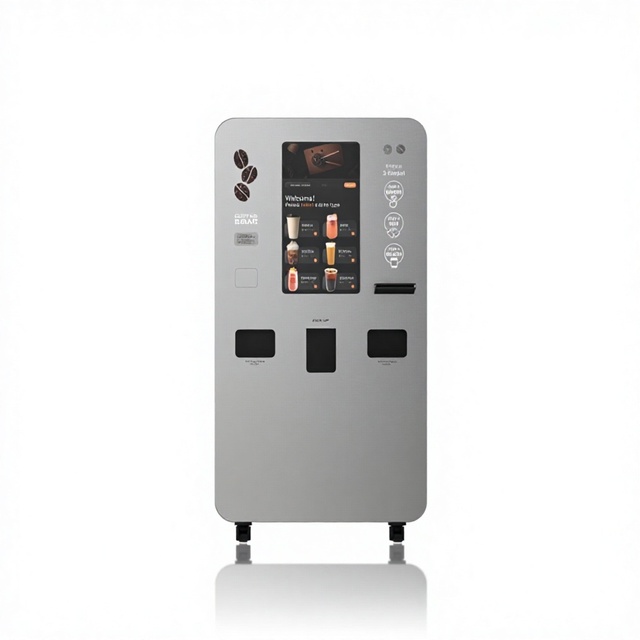 Commercial Automatic Coffee Vending Machine Bean to Cup Self Service Coffee Maker for Office