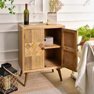 INNOVA Home Customized Solid <b>Wood</b> Panel Large Capacity Accent Storage Cabinet for Living Room Entry Farmhouse Hotel Use - Product Image 4