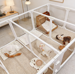 Valla para Perros y Conejos, Valla para Mascotas de ABS, Alta Permeabilidad, Transparente, Engrosada, Anti-caídas, Personalizable para Interiores/Exteriores - Product Image 2