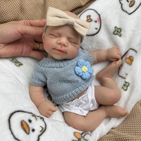 Authentique mini-poupée réaliste en silicone de 12 pouces pour bébé fille avec un visage potelé pour les cadeaux de Noël