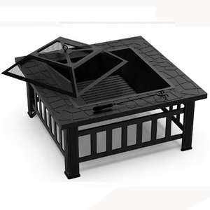 Mesa de hoguera multifuncional al por mayor de alta calidad, mesa de acero negro <span class=keywords><strong>para</strong></span> <span class=keywords><strong>leña</strong></span> al aire libre, <span class=keywords><strong>chimenea</strong></span> <span class=keywords><strong>para</strong></span> <span class=keywords><strong>cocinar</strong></span> - Product Image 4
