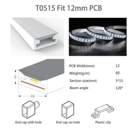 Tube néon LED T0511/0513/0515, bande lumineuse LED flexible 5050, tuyau en gel de silice silicone pour lumières PCB WS2812 WS2815 8/10/12mm