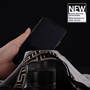 Men's Sexy Modal <b>Boxer</b> Briefs Large Size Breathable Mesh High Elastic Mid-Rise Waist Underwear Knitted Fabric Anti-Bacterial - Product Image 3