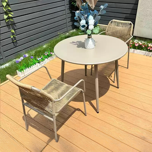 Ensemble <span class=keywords><strong>de</strong></span> table et <span class=keywords><strong>de</strong></span> chaises en métal pour l'extérieur, <span class=keywords><strong>salon</strong></span> <span class=keywords><strong>de</strong></span> <span class=keywords><strong>jardin</strong></span>, chaise en rotin, résistant à l'eau et aux UV, meubles en rotin pour la cour - Product Image 5