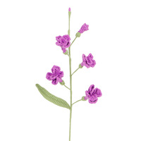 Bouquet de fleurs de simulation tricoté à la main ornements de bureau tissés en laine finie