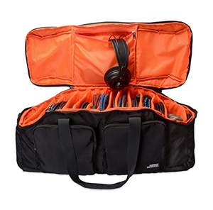 Bolsa de Transporte para Discos de Vinilo de 12 Pulgadas y Equipo, Estilo Camuflaje Negro, con Ruedas, Equipaje de Mano para DJ - Product Image 1