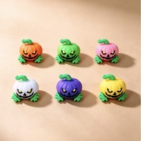 Nouveautés Perles en silicone Citrouille d'Halloween, Perles décoratives pour stylos à perles DIY
