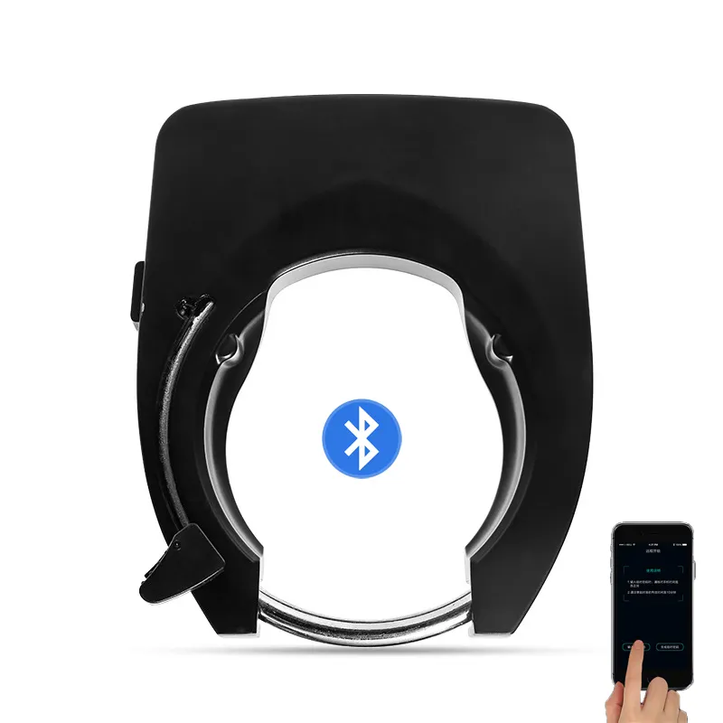 Remote app control bicycle smart anti theft alarm gps u lock sharing bike bluetooth lock for mtb