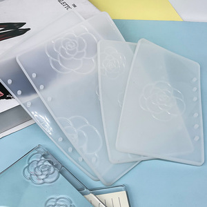 Moldes de fundição epóxi feitos à mão para <span class=keywords><strong>notebook</strong></span>, conjunto de moldes de silicone duráveis para capa de flores camélia A5/A6, faça você mesmo - Product Image 5