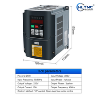 Variador de Frecuencia HLTNC de 1.5KW 2.2KW, Serie HY, 220V, 0-400Hz, para Control de Velocidad de Motor de Husillo CNC
