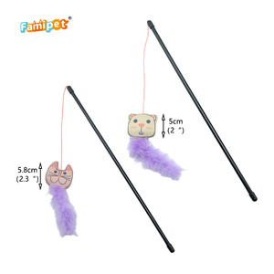 ผู้ผลิต Famipet รับผลิตตามสั่ง ขายส่ง ของเล่นแมวแบบใหม่ ดีไซน์สัตว์หลากสีสัน ของเล่นแมวแบบมีด้ามจับ ตลกขบขัน พร้อมแคทนิป - Product Image 3